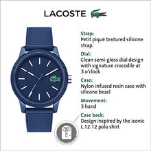 Load image into Gallery viewer, Lacoste Men's L.12.12. Quartz TR90 Case and Rubber Strap Casual Watch, Color: Blue (Model: 2010987)
