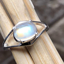 Load image into Gallery viewer, Natural Rainbow Moonstone 925 Sterling Silver Engagement Ring Size 6, 8, 9
