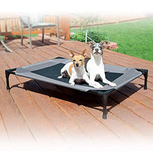 Load image into Gallery viewer, K&amp;H PET PRODUCTS Original Pet Cot Elevated Dog Bed Gray/Black Mesh Large 30 X 42 X 7 Inches
