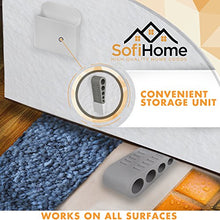 Load image into Gallery viewer, Door Stopper 6 Pack [1.3" high] - Bonus Holders - SofiHome Premium Heavy Duty Door Stop Rubber Wedge with Decorative Holder - Ideal for Large &amp; Small Door Gaps - The Improved (6, Gray)
