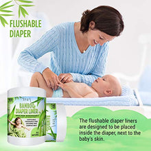 Load image into Gallery viewer, Disposable Cloth Diaper Bamboo Liners – 4 Rolls, Fragrance Free &amp; Chlorine Free, Compostable, Dye Free Flushable Biodegradable Viscose Bamboo Liners for Cloth Diaper 100 Each Sheets for 4 Rolls

