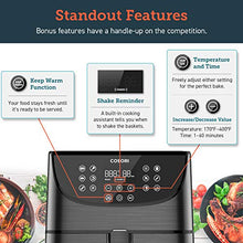 Load image into Gallery viewer, COSORI Air Fryer Max XL(100 Recipes) Electric Hot Oven Oilless Cooker LED Touch Digital Screen with 11 Presets, Preheat&amp; Shake Reminder, Nonstick Basket, 1700W, 5.8 QT-Black
