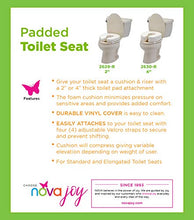 Load image into Gallery viewer, NOVA Medical Products Toilet Seat Cushion and Riser, 4” Padded Toilet Seat Attachment Cover, For Standard and Elongated Toilet Seats, Vanilla

