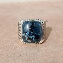 Load image into Gallery viewer, Natural Pietersite Ring, Natural Pietersite Jewelry, Mens Pietersite Ring, Heavy Ring, 925 Sterling Silver, Anniversary Gift Ring, Everyday Ring
