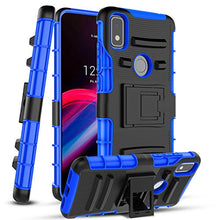 Load image into Gallery viewer, CaseTank for T-Mobile Revvl 4 Case,TCL Revvl 4 Case W Built-in Kickstand Heavy Duty Shockproof Hard PC Back&amp; Soft TPU Inner Armor,Blue
