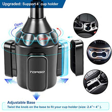 Load image into Gallery viewer, [Upgraded] TOPGO Cup Holder Phone Holder for Car, Car Cup Holder Phone Mount Universal Adjustable Gooseneck Cup Holder Cradle Car Mount for Cell Phone iPhone,Samsung,LG (Black)
