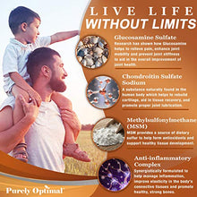Load image into Gallery viewer, Premium Glucosamine Chondroitin MSM Supplement Tablets w/ Turmeric &amp; Boswellia - Max Strength Joint Pain Relief &amp; Lubrication, Anti-Inflammatory - Glucosamine Sulfate Joint Supplement for Men &amp; Women
