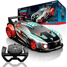 Load image into Gallery viewer, Force1 Techno Racer Remote Control Car for Kids - LED RC Car, High Speed Race Drift Car Toy with Music, Engine Sounds, Light Up Car Shell, and Easy Remote Control (Red)
