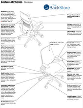 Load image into Gallery viewer, Steelcase Gesture Office Desk Chair with Headrest in Elmosoft Genuine Saddle L147 Leather Plus Lumbar Support Low Platinum Metallic Frame with Seagull Seat/Back Merle Arms (Light/Light)
