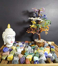 Load image into Gallery viewer, Crocon Seven Chakra Natural Healing Gemstone Crystal Bonsai Fortune Money Tree for Good Luck, Wealth &amp; Prosperity-Home Office Decor Spiritual Gift (with Golden Wire and 300 Beads) Size 10-12 Inches
