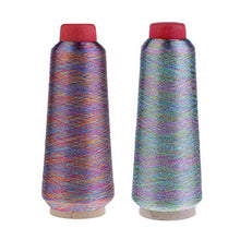 Load image into Gallery viewer, Bonarty 2Pcs Metallic Polyester Embroidery Machine Thread Spool for Computerized Embroidery and Decorative Sewing
