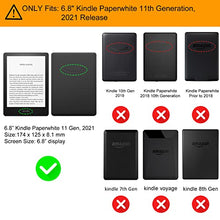 Load image into Gallery viewer, WALNEW Stand Case for 6.8” Kindle Paperwhite 11th Generation 2021- Two Hand Straps Premium PU Leather Book Cover with Auto Wake/Sleep for Amazon Kindle Paperwhite Signature Edition ereader
