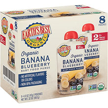 Load image into Gallery viewer, Earth's Best Banana Blueberry Baby Food Puree, 4 oz (Pack of 8)
