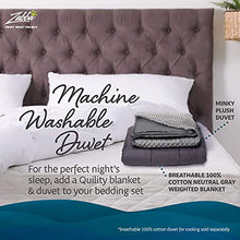 Load image into Gallery viewer, Quility Weighted Blanket with Soft Cover - 30 lbs King Size Heavy Blanket for Adults - Heating &amp; Cooling, Machine Washable - (86" X 92") (Dark Grey and White Pattern)
