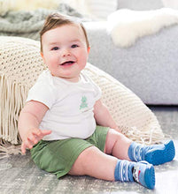 Load image into Gallery viewer, Nuby Snekz Comfortable Rubber Sole Sock Shoes for First Steps- Blue Bear/Medium 14-22 Months (60011M)
