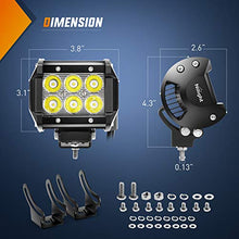 Load image into Gallery viewer, Nilight 2PCS 18W 1260lm Spot Driving Fog Light Off Road Led Lights Bar Mounting Bracket for SUV Boat 4" Jeep Lamp,2 years Warranty
