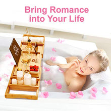 Load image into Gallery viewer, ROYAL CRAFT WOOD Luxury Bathtub Caddy Tray, One or Two Person Bath and Bed Tray, Bonus Free Soap Holder (Natural)
