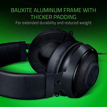 Load image into Gallery viewer, Razer Kraken Gaming Headset: Lightweight Aluminum Frame, Retractable Noise Isolating Microphone, For PC, PS4, PS5, Switch, Xbox One, Xbox Series X &amp; S, Mobile, 3.5 mm Audio Jack, Black
