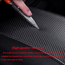 Load image into Gallery viewer, CEBAT Auto Center Console Cover Pad, Waterproof Anti-Scratch Leather Armrest Seat Box Protector Fit for Ford Edge 2015-2021, Car Interior Decoration Accessories(Red Stitches)
