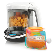 Load image into Gallery viewer, Baby Brezza Small Baby Food Maker Set – Cooker and Blender in One to Steam and Puree Baby Food for Pouches - Make Organic Food for Infants and Toddlers - Includes 3 Pouches and 3 Funnels
