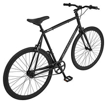 Load image into Gallery viewer, Schwinn Stites Fixie Adult Commuter Road Bike, Single-Speed, 58cm/Large Steel Stand-Over Frame, 700c Wheels, Flip-Flop Hub, Matte Black

