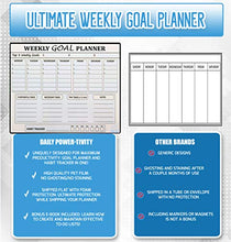 Load image into Gallery viewer, Magnetic Goal Board and Weekly Dry-Erase Calendar for Fridge - Daily Habit Tracker, Planner &amp; Productivity Enhancer - Stain Resistant - Plus Free E-Book -WhiteBoard Organizer
