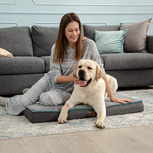 Load image into Gallery viewer, Bedsure Large Orthopedic Dog Bed for Large Dogs - Memory Foam Waterproof Dog Bed for Crate with Removable Washable Cover and Nonskid Bottom - Plush Flannel Fleece Top Pet Bed, Grey
