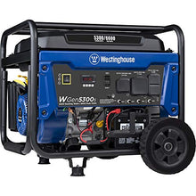 Load image into Gallery viewer, Westinghouse WGen5300s Storm Portable Generator with Electric Start and 120/240 Volt Selector 5300 Rated 6600 Peak Watts Gas Powered, CARB Compliant, RV and Transfer Switch Ready
