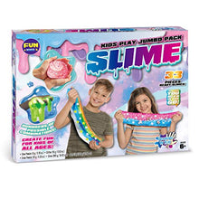 Load image into Gallery viewer, DIY Jumbo Slime Kit for Girls Boys Kids, Funkidz Ultimate Fluffy Cloud Clear Butter Glitter Glow in Dark Slime Making Kits Includes 33 Ready Slime Clay Unicorn Charms Supplies Stress Relief Toy
