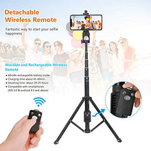 Load image into Gallery viewer, Selfie Stick Tripod,54" Extendable Tripod Stand with Cell Phone Mount Holder &amp; Rechargeable Wireless Remote,Lightweight, Compatible with iPhone &amp; Android Phone,Camera,Gopro

