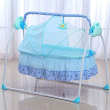 Load image into Gallery viewer, Baby Cradle Swing 3 Speed Electric Stand Crib Auto Rocking Chair Bed with Remote Control Infant Musical Sleeping Basket for 0-18 Months Newborn Babies (Blue)
