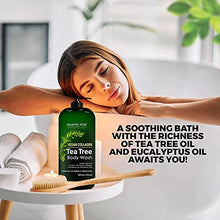 Load image into Gallery viewer, MAJESTIC PURE Tea Tree Body Wash with Collagen - Helps Nail Fungus, Athletes Foot, Ringworms, Jock Itch, Acne, Eczema &amp; Body Odor - Soothes Itching - (Packaging May Vary), Set of 2, 16 fl oz
