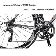 Load image into Gallery viewer, SAVADECK Carbon Road Bike, Warwinds3.0 700C Carbon Fiber Racing Bicycle with SORA 18 Speed Derailleur System and Double V Brake (Blue,48cm)
