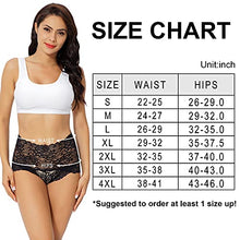 Load image into Gallery viewer, KYY Women's Lace Underwear High Waist Sexy Panties Full Coverage Briefs 4 Pack
