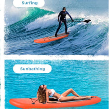 Load image into Gallery viewer, 10'×6" Stand up Paddle Board sup Inflatable Non-Slip Deck pad Ultra-Light Standing Boat sup Accessories Waterproof Bag, Backpack Leash Hand PUM Repair kit fin Youth Adult (Orange)
