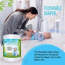 Load image into Gallery viewer, Disposable Cloth Bamboo Diaper Liners – Eco-Friendly, Fragrance Free &amp; Chlorine Free, Flushable Biodegradable Reusable Liners for Cloth Diaper 100 Sheets per roll
