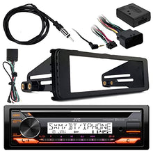 Load image into Gallery viewer, JVC Marine Radio Stereo Bluetooth Receiver Bundle with Adapter Install Dash Kit, Handle Bar Control, Enrock Wire Antenna For 1998-13 Harley Davidson Motorcycle Touring Flht Flhx Flhtc
