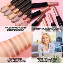 Load image into Gallery viewer, KIMUSE Water Gel Lip Tint 6 Colors Set &amp; Waterproof Eyeshadow Stick
