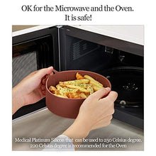 Load image into Gallery viewer, Balsang Air Fryer Silicone Pot - Replacement for Paper Liners, No More Harsh Cleaning the Air fryer Basket, Food Safe Silicone Material (Square - 7.87 inch x 7.87 inch (Curved))
