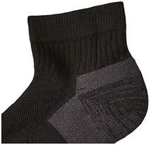 Load image into Gallery viewer, Amazon Essentials Men's 6-Pack Performance Cotton Cushioned Athletic Ankle Socks, Black, Shoe Size: 6-12
