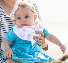 Load image into Gallery viewer, Baby Bandana Bibs | Teething Bibs For Baby Girls, Newborns, Set of 8 Floral Baby Bibs and Burp Cloths - Organic, Adjustable &amp; Absorbent Baby Bandana Drool Bibs by Matimati Baby (Rosy Mint)
