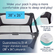 Load image into Gallery viewer, hiccapop Tri-fold Pack n Play Mattress Pad with Firm (for Babies) &amp; Soft (Toddlers) Sides | Portable Foldable Playard Mattress, Playpen Mattress for Pack and Play Crib | Includes Carry Case
