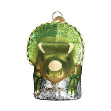 Load image into Gallery viewer, Old World Christmas Triceratops Glass Blown Ornaments for Christmas Tree
