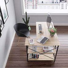 Load image into Gallery viewer, Bestier Computer Desk with Storage Shelves Under Desk, Small L-Shaped Corner Desk with Shelves 47 Inch Writing Desk Table with Storage Tower Shelf Home Office Desk for Small Spaces P2 Wood Oak
