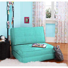 Load image into Gallery viewer, Urban Shop Ultra Suede Convertible Flip Chair, Teal
