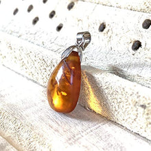 Load image into Gallery viewer, Natural Baltic Amber from poland amber stone | AlAliGems | Sterling Silver Amber Pendant | کهربا كهرمان | Kahraman Amber
