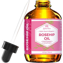Load image into Gallery viewer, Rosehip Seed Oil by Leven Rose, 100% Pure Organic Unrefined Cold Pressed Anti Aging Rose Hip Moisturizer for Hair Skin &amp; Nails, 4 Fl. oz
