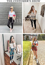 Load image into Gallery viewer, Biucly Womens Stripes Color Block Knit Sweater Zip Up Hoodies Long Sleeve Lightweight Drawstring Jacket Pullover Sweatshirts Sweaters Fall Winter,US 4-6(S),Grey
