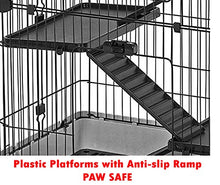 Load image into Gallery viewer, Large Indoor Small Animal Pet Habitat Hutch Cage Playpen Guinea Pig Ferret Chinchilla Rabbit Bunny Cat Kitten With Solid Platform and Ramp, Leakproof Litter Tray (0.9-Inch Wire Spacing, 4-Floor)
