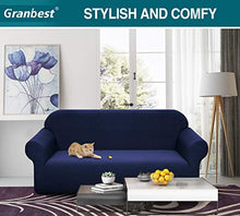 Load image into Gallery viewer, Granbest Premium Water Repellent Sofa Cover High Stretch Couch Slipcover Super Soft Fabric Couch Cover (Navy Blue, Sofa)
